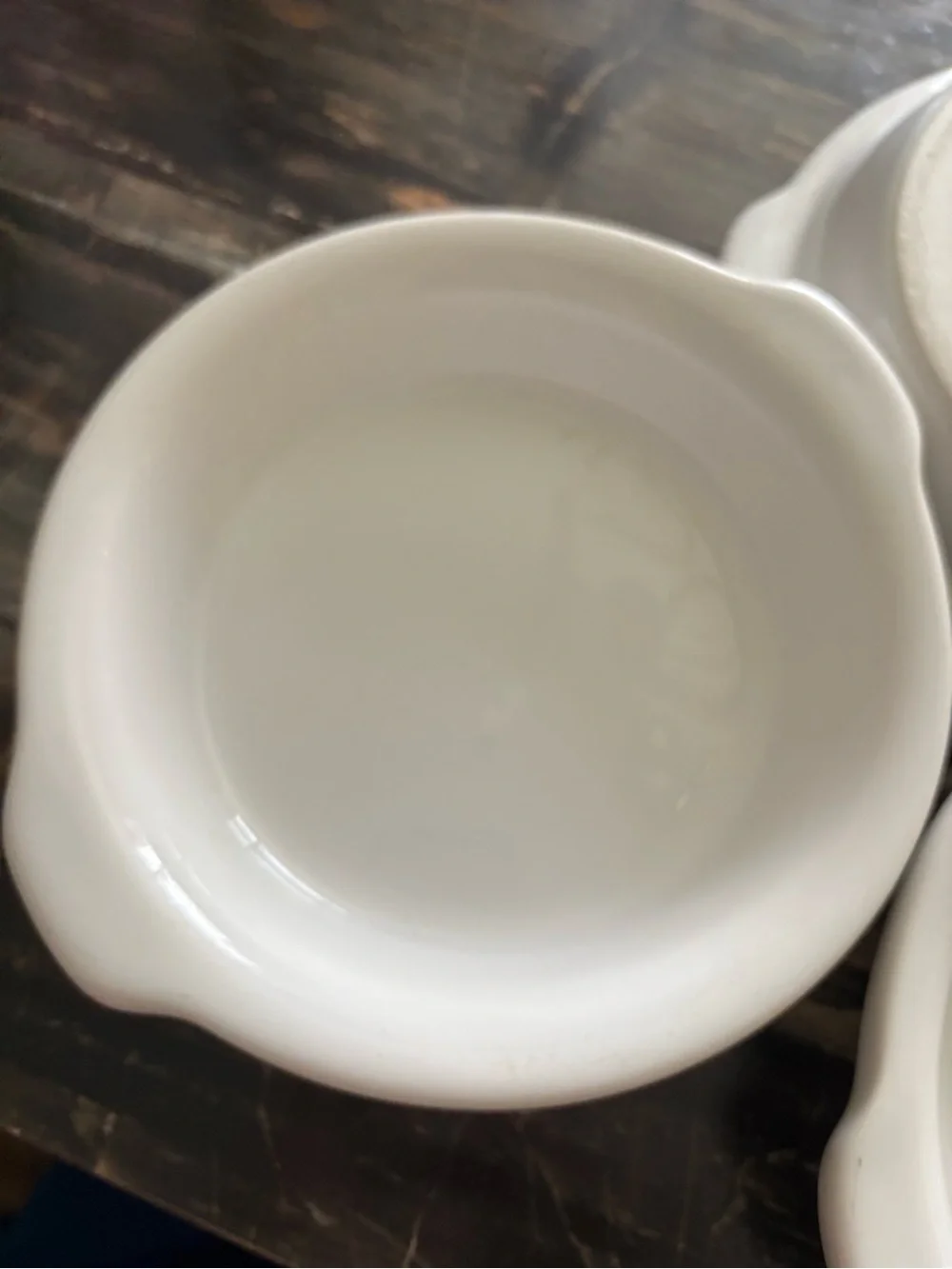 White Ceramic Serving Ramekins - Set of 3